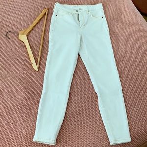 High Waist White Skinny Jeans